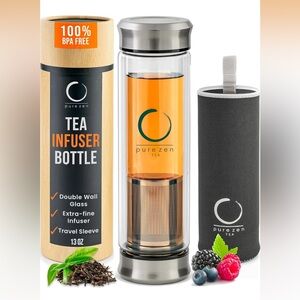 Pure Zen Tea Infuser Bottle with Sleeve